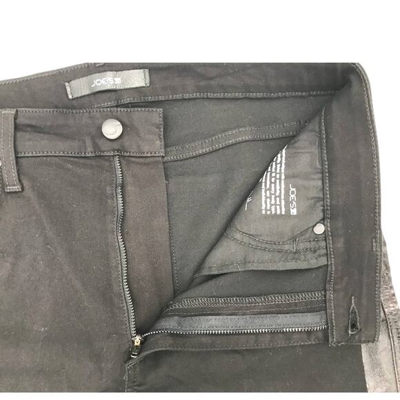 Joe's Black Waxed Side Stripe Regan Flawless The Charlie High Rise Skinny 31 - Picture 4 of 8